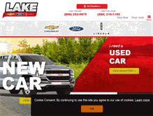 Tablet Screenshot of lakeauto.com